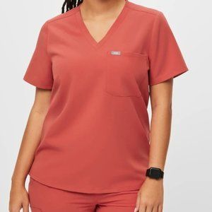 FIGS Catarina Scrub Top- Clay- XXS